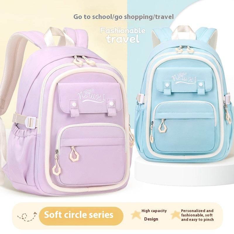 Girls' Super Lightweight Large Capacity Multi-compartment Waterproof Backpack