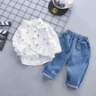 Children's Clothing Autumn Clothing Casual Long sleeve Shirt Two-piece for Boys