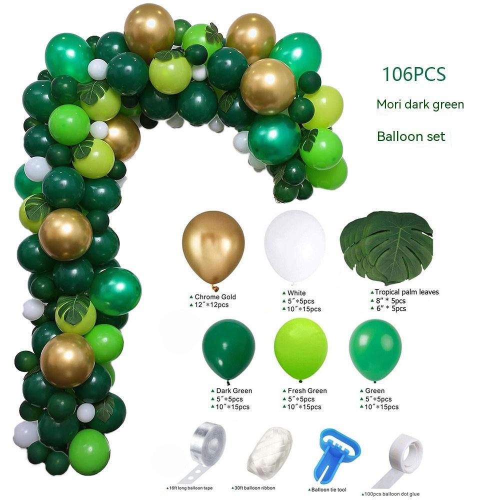 106PCS Jungle Balloon Garland Arch Kit – Tropical Party Decoration Set