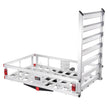 Hitch Cargo Carrier, 500lbs Capacity Trailer Hitch Mounted Cargo Basket, Aluminum Luggage Carrier Rack With Folding Ramp, Fits 2 Hitch Receiver For SUV Truck Pickup Camping