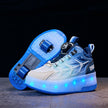 Kids Flash LED Knob Roller Skating Shoes – Light-Up Sneakers for Boys & Girls