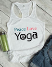 Peace Love Yoga Racerback Tank Top