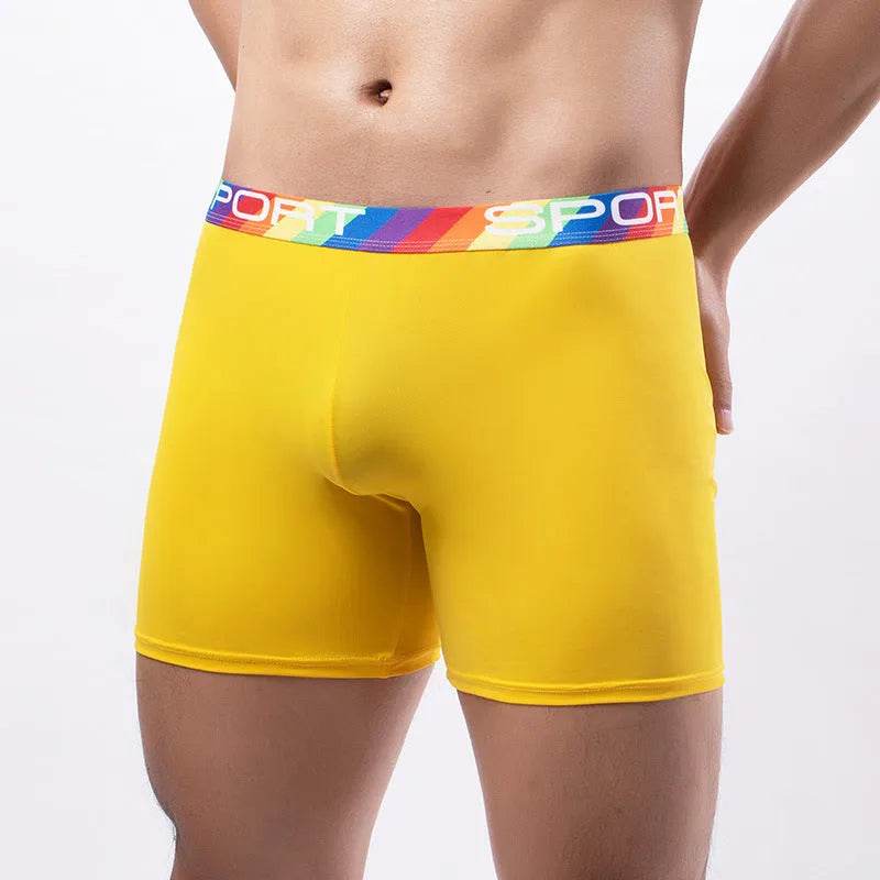 Summer Sports Spandex Plain Boxer Short Underwear for Men