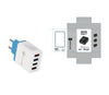 4-Port USB Wall Charger with Quick Charge 3.0 – EU, UK & US Plug | Multi-Colour