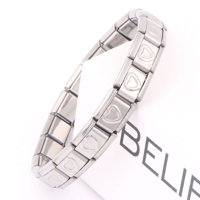 Fashion Personalized Stainless Steel Bracelet – Removable Electroplated Unisex Jewelry