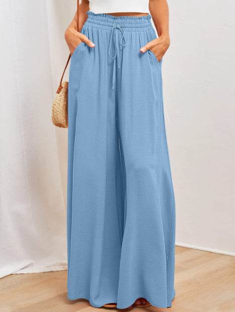 Printed Comfortable Casual High Waist  Wide-leg Floral Palazzo Trousers women