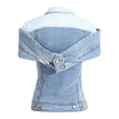 Sweet Cool Bandage Dress Shirt Slimming Denim jeans Shirt women