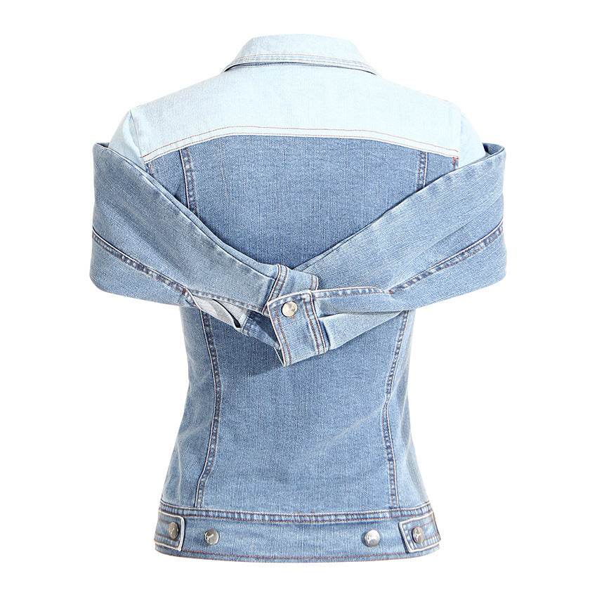 Sweet Cool Bandage Dress Shirt Slimming Denim jeans Shirt women