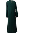Muslim Rhinestone Dubai Round Neck Pullover Belt Dress