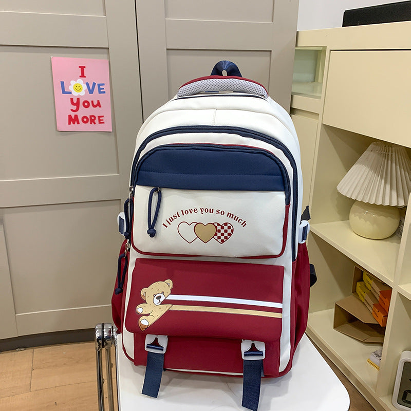 Girls Large Capacity Backpack – Burden Alleviation School Bag (Middle & High School)
