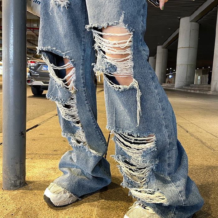 Women's High Waist Wide Leg Denim Jeans – Slim Mopping Flare Trousers Canada USA (S–2XL)