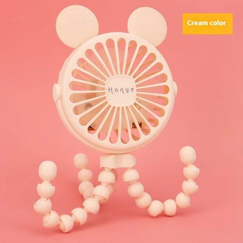 USB Powered summer heat Handheld fan with stand and Night light
