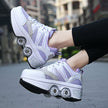 Four Wheel Rampage LED Roller Skate Shoes – 7-Color Atmosphere Breathing Light