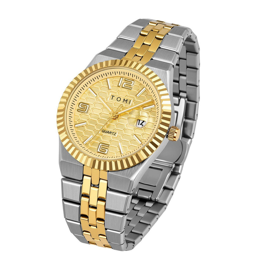 Men's Minimalist Quartz Watch – Classic Silver Dial Wristwatch