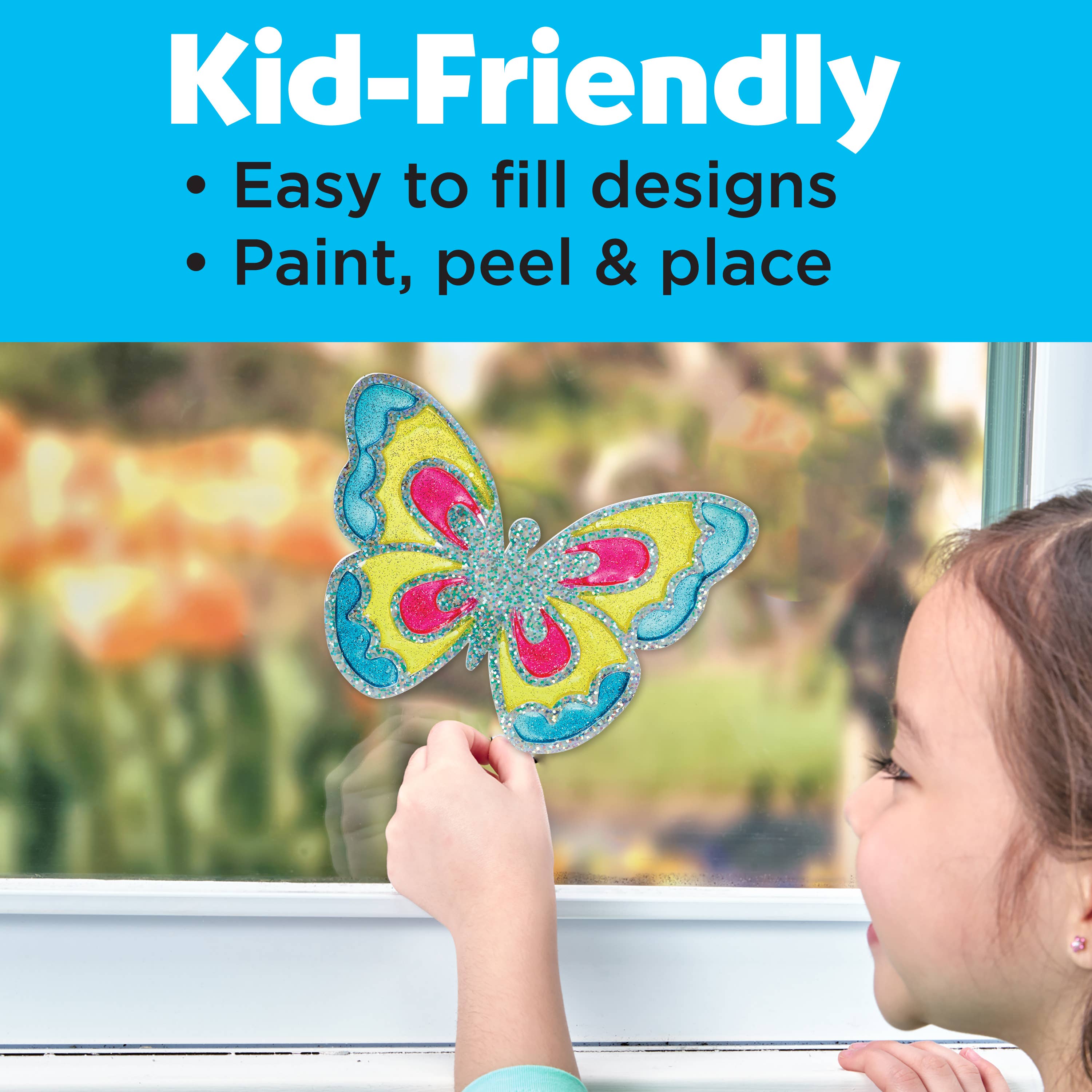Faber-Castell / Creativity for Kids - Easy Sparkle Window Art Mini Kit Craft Kit for Kids