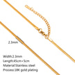 Stainless Steel Vacuum Vapor Plating 18K Gold Color Protection Lip Chain Necklace