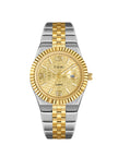 Men's Minimalist Quartz Watch – Classic Silver Dial Wristwatch