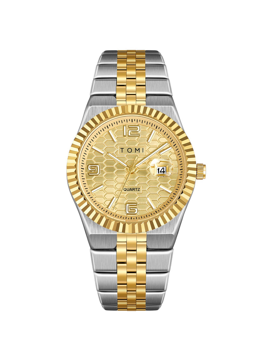 Men's Minimalist Quartz Watch – Classic Silver Dial Wristwatch