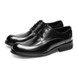Men's Genuine Cowhide Leather Business Shoes – Breathable, Cross-Strap, Sizes 37–46