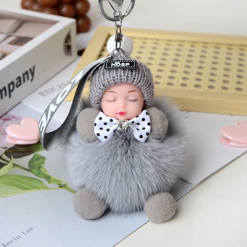 Cute Sleeping Doll Plush Doll Keychain Pendant Backpack Handbag Wallet Accessories