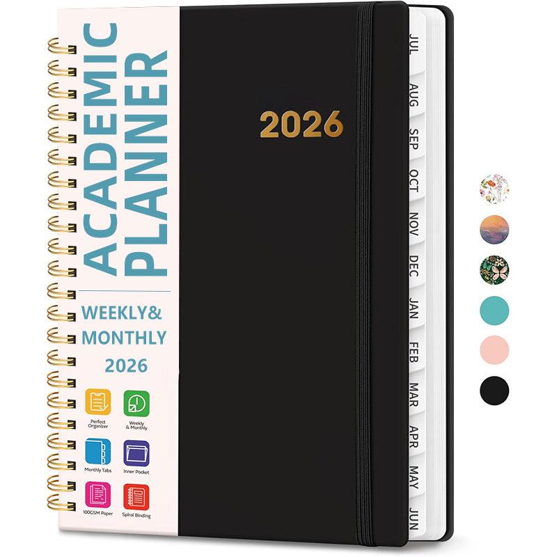 A5 Coil Planner Notebook 2026 – Spiral Bound Daily Planner in 6 Colours