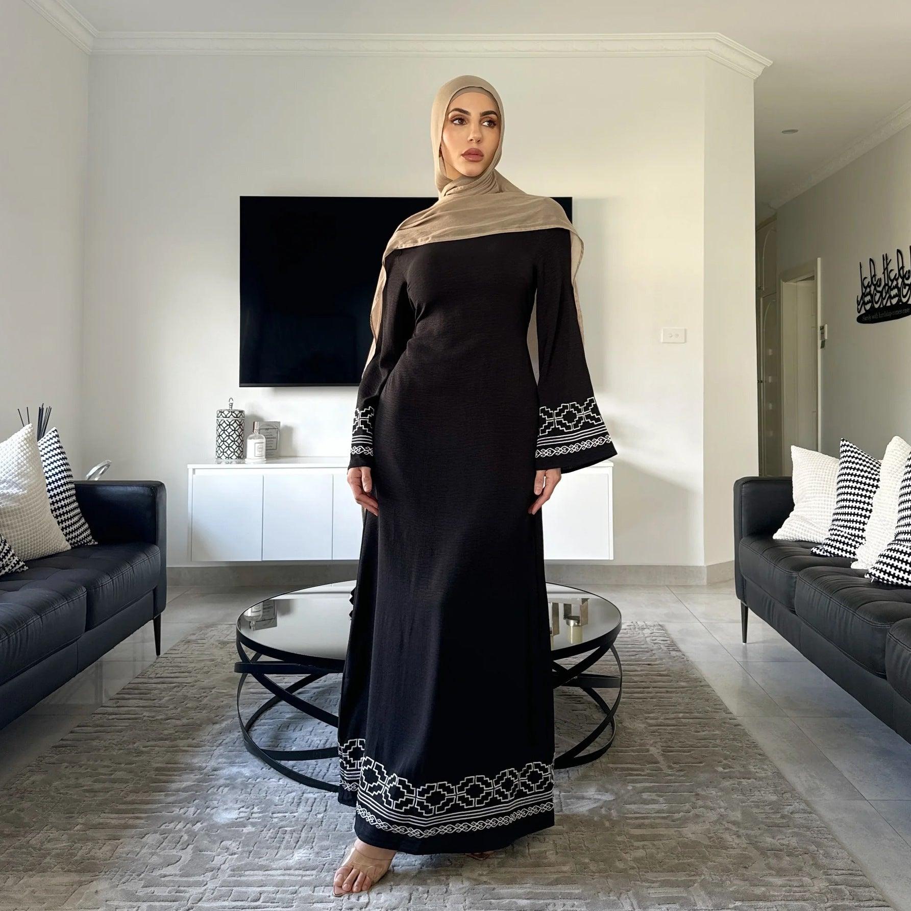 Women's Embroidery Fashion Personality Muslim Dress