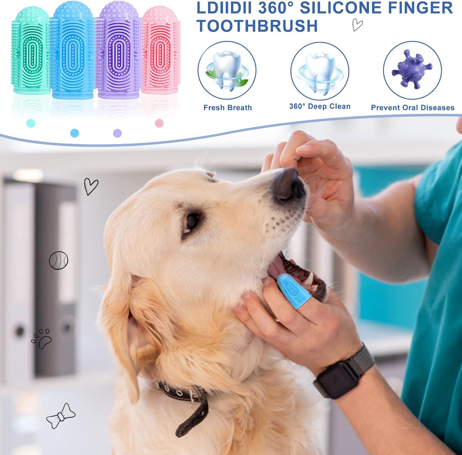 Silicone Pet Finger Toothbrush – Soft BPA-Free Dog & Cat Toothbrush for Teeth Cleaning & Gum Massage