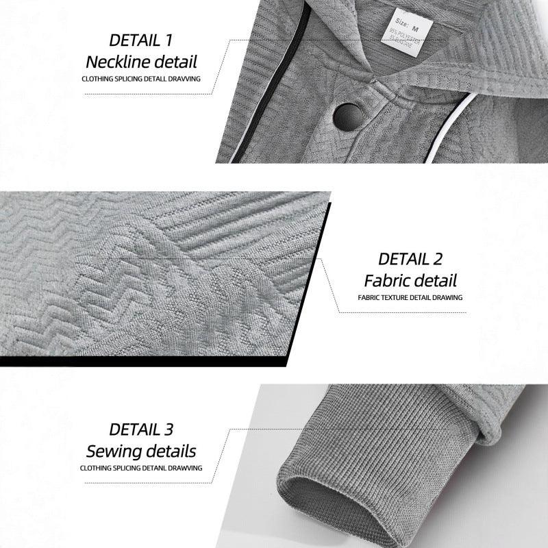 Mens Hooded Sweater – Polyester Pullover Hoodie with Long Sleeves