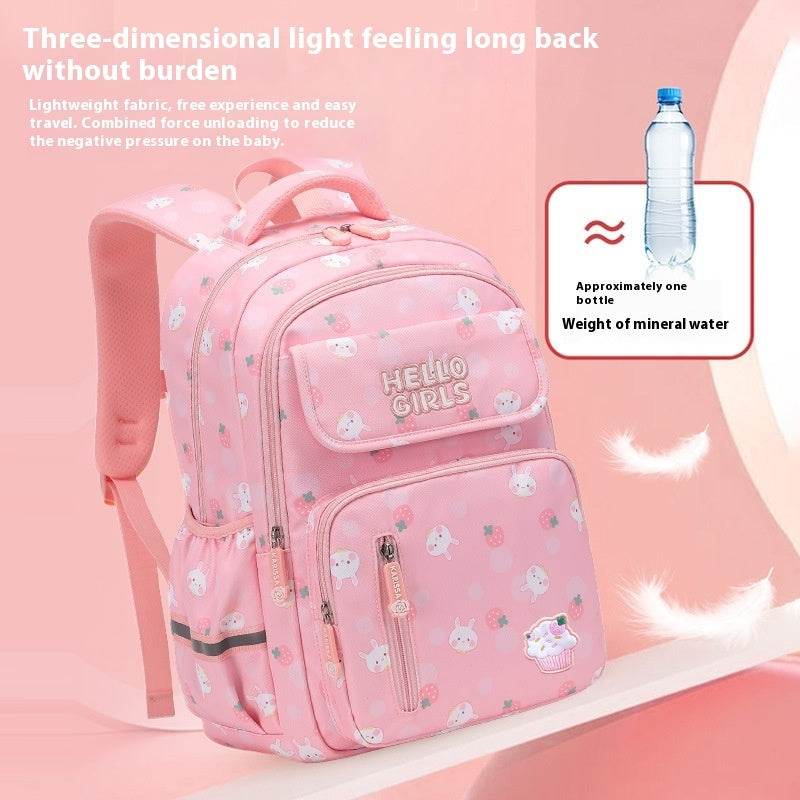6-12-year-old Primary School Children Girls Backpack Large Capacity Schoolbag