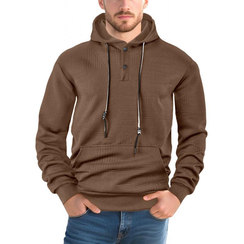 Mens Hooded Sweater – Polyester Pullover Hoodie with Long Sleeves