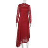 Black Lace Dress – High Waist Floral Crochet Elegant Women’s Dress