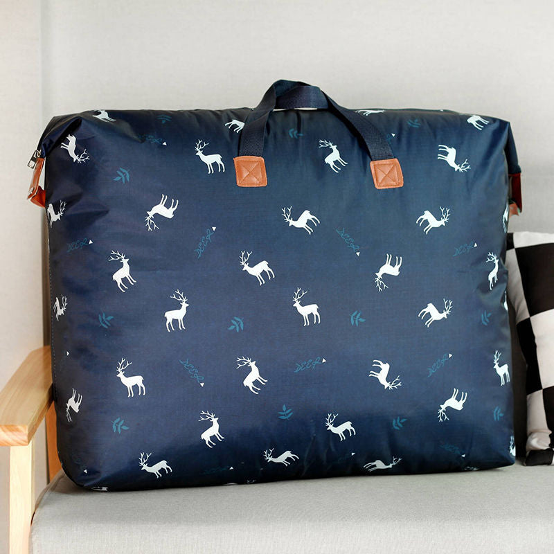 Oxford Cloth Blanket and Quilt Storage Bags, Airtight, Moisture-Proof, Wardrobe Hanging, Cartoon Print