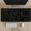 Abstract Line Pattern Large Mouse Pad – Non-Slip Rubber Base, 6 Styles