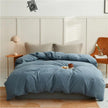100% Cotton Sanding Duvet Cover Set - Thickened Solid Colour for Autumn and Winter