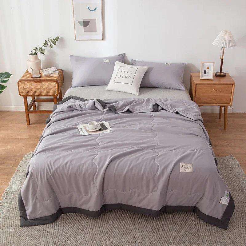 Pure Color Washed Cotton Summer Air Conditioning Duvet