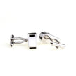 Men's Lifestyle Style Electroplated White Steel Cufflinks