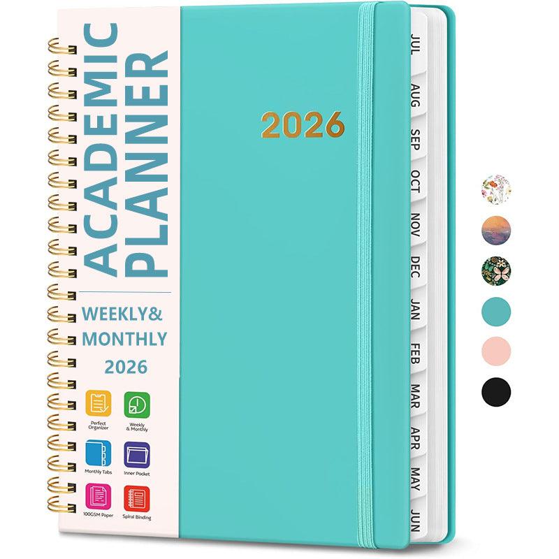 A5 Coil Planner Notebook 2026 – Spiral Bound Daily Planner in 6 Colours