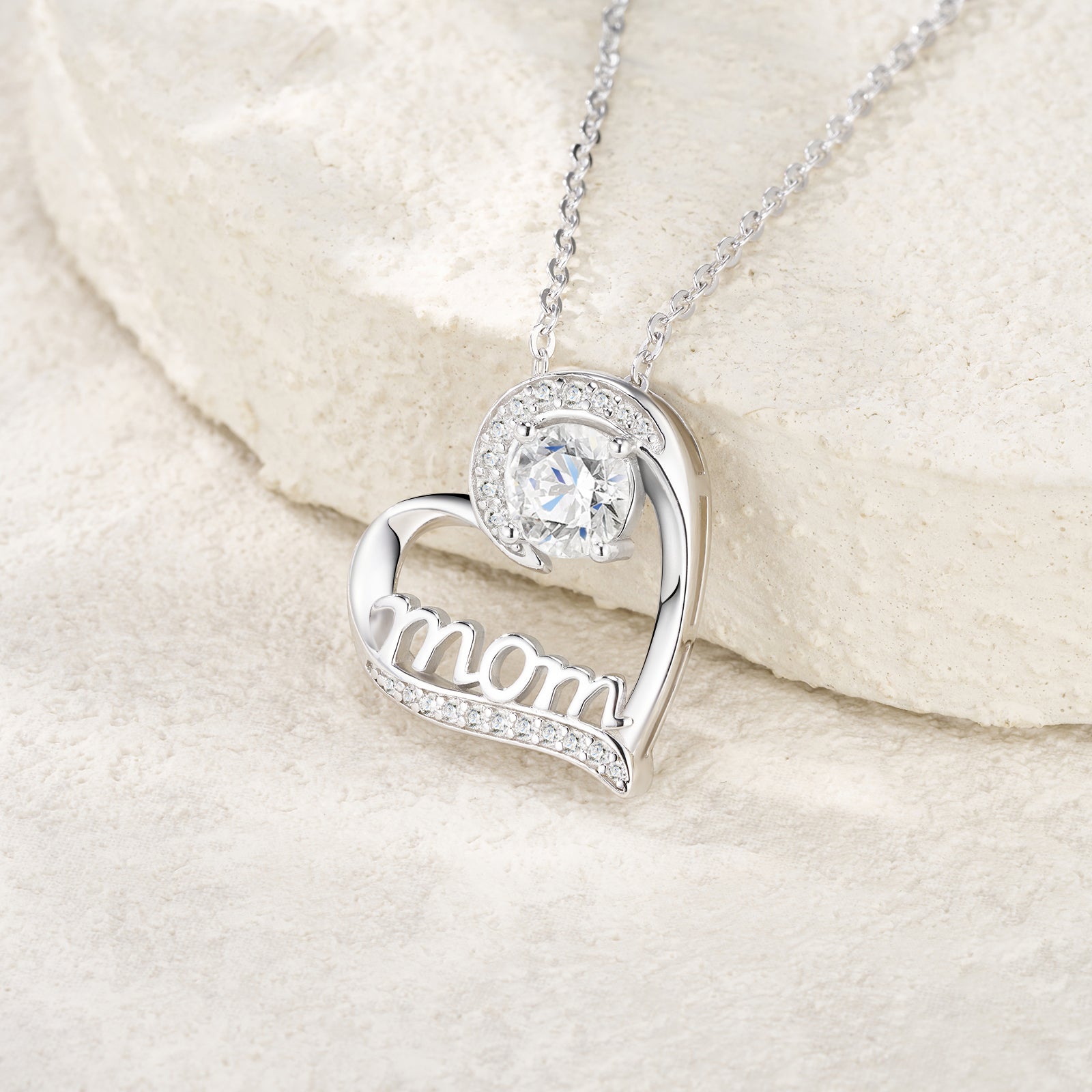 1 Carat Moissanite Solitaire Necklace Pendant – Platinum 925 Silver | GRA Certified