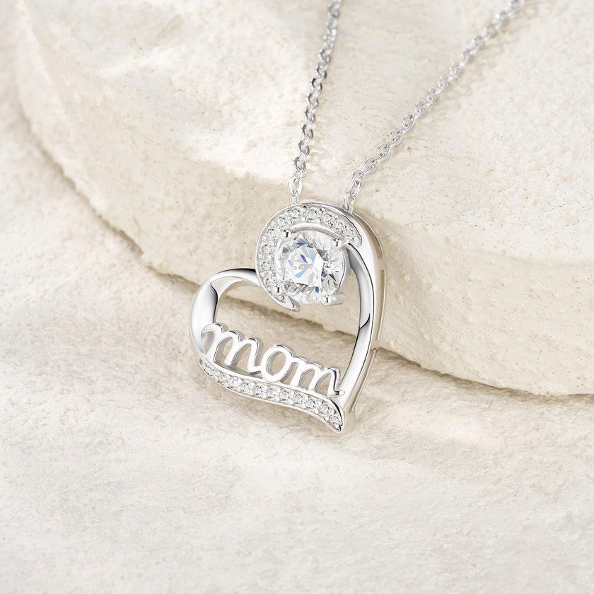 1 Carat Moissanite Solitaire Necklace Pendant – Platinum 925 Silver | GRA Certified