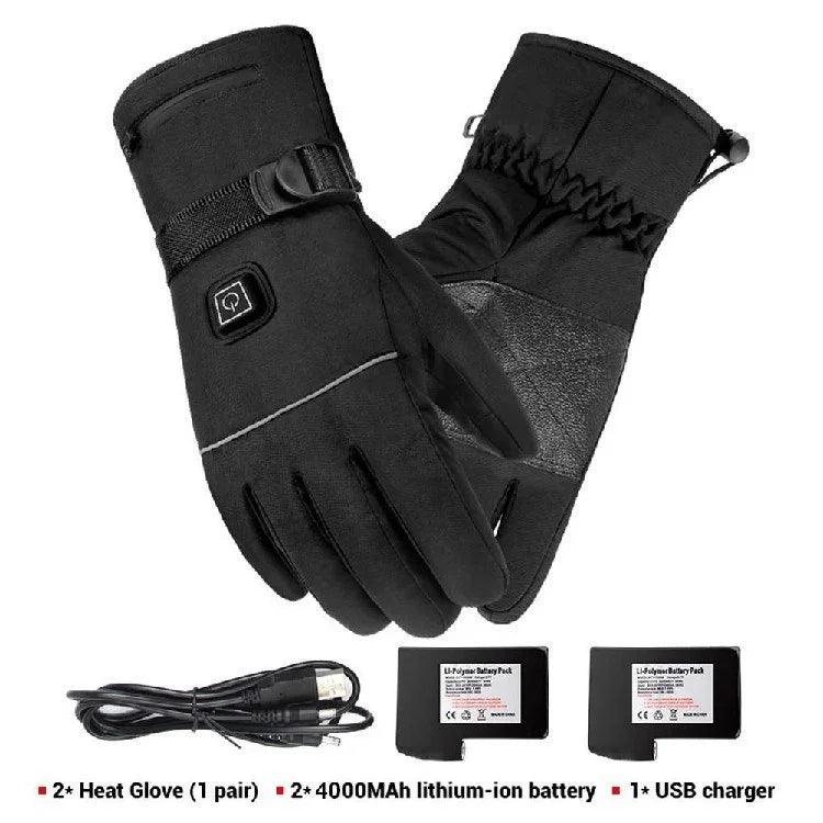 Motorbike Heated Gloves – Electric Touch Screen Winter Riding Gloves