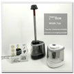 Electric Pencil Sharpener for Kids – Alloy Blade, Portable, Black & White