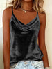 Women Solid Velour Camis Vest Women Tank Tops Female Summer Sexy Strap Basic Tops Slim Sleeveless
