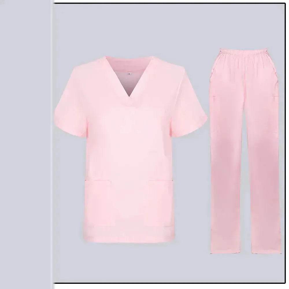 Women Nurse Uniform Female - Hospital Nurse Costume - V Neck Top Pants Set