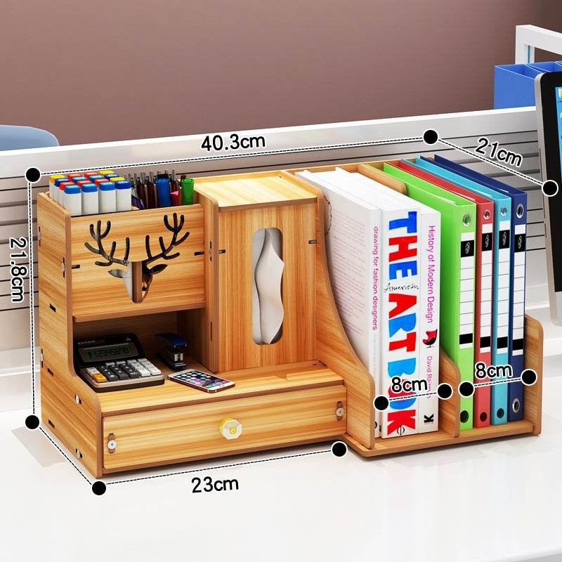 Minimalist Wooden Desk Organizer Office Table Organizer