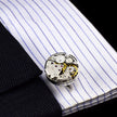 Men's Mechanical Movement French Shirt Cufflinks – Silver Copper Formal Cufflinks | Canada & USA