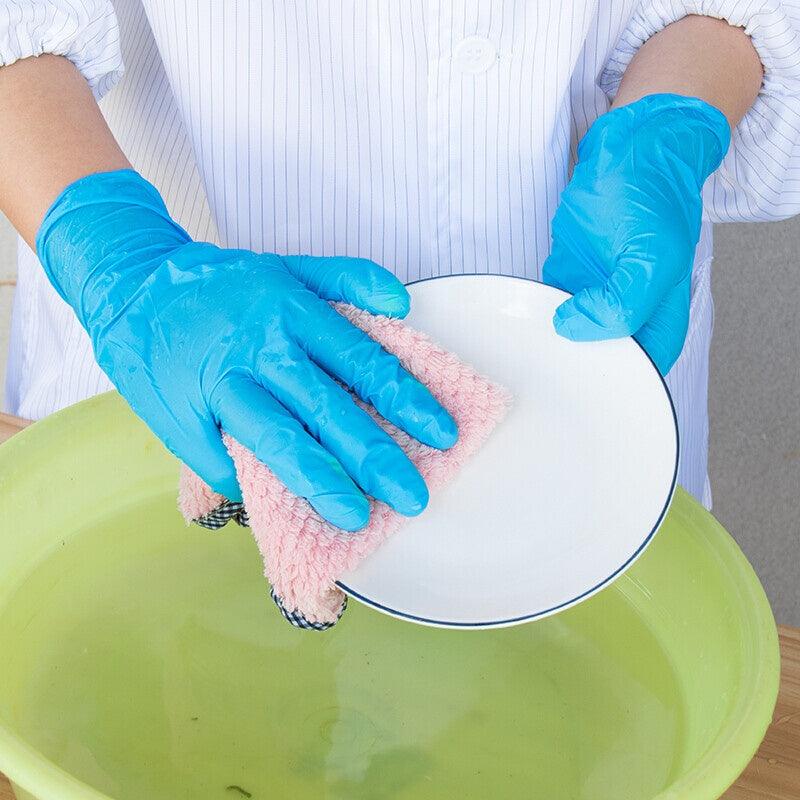 4mil Nitrile Exam Gloves 100 Pack – Heavy-Duty Powder-Free Latex-Free Disposable Gloves for Medical, Dental & Food Use