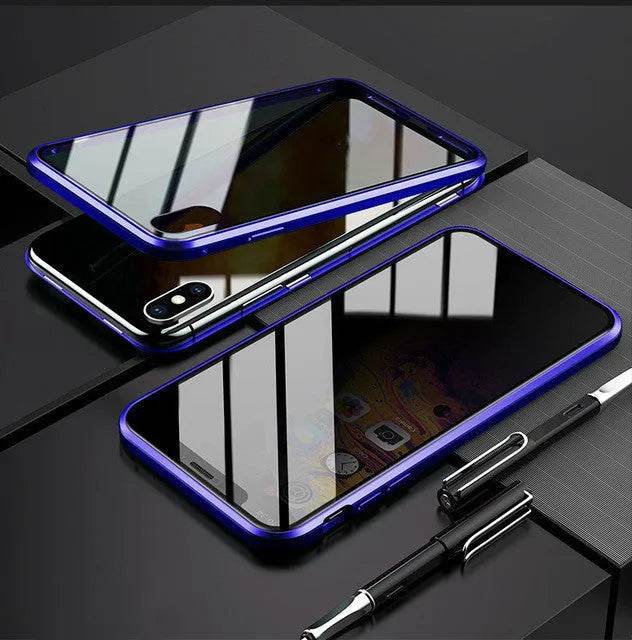iPhone Case Anti-peep Magnetic  Privacy Glass Protective Shell Magnetic