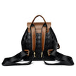 Women's Quilted PU Leather Backpack – Stylish Bucket Bag | Black, Black with Brown, Ostrich Khaki