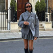 Fall Winter Double Breasted Solid Color Cashmere coat for women