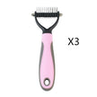 Pet Dematting Comb – Stainless Steel Knot Remover for Dogs & Cats | Pink & Blue